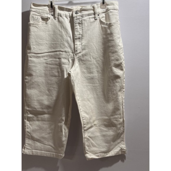 Gloria Vanderbilt Around Slimming Effects Size‎ 10 Capri White "Amanda" - Picture 1 of 7